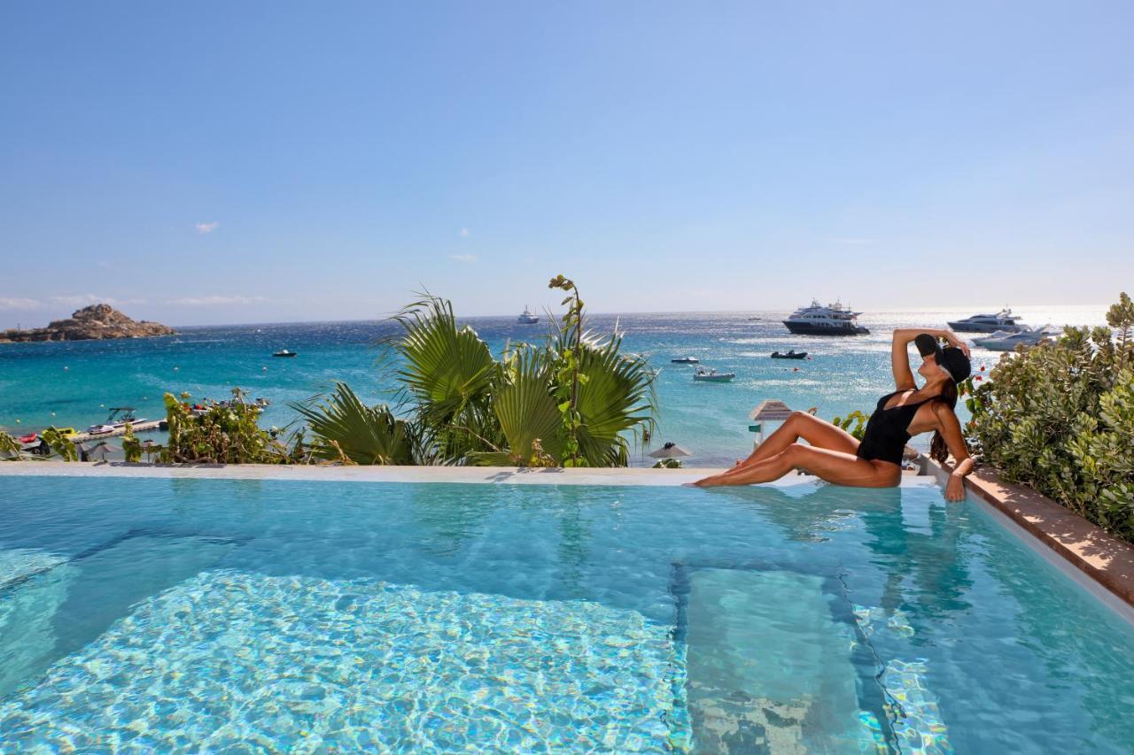 Mykonos Dove Beachfront Hotel Platísz Jalósz Kültér fotó