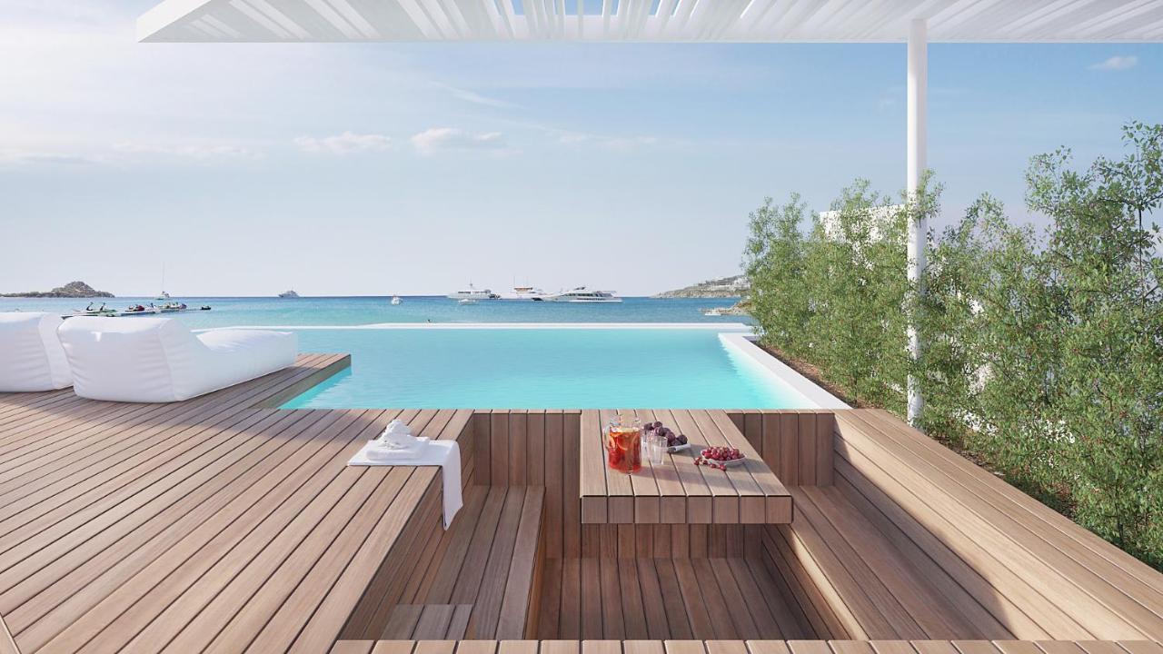 Mykonos Dove Beachfront Hotel Platísz Jalósz Kültér fotó